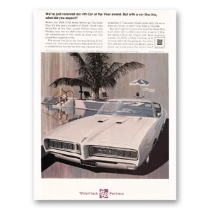 1968 Pontiac GTO Print Ad | Received 4th Car