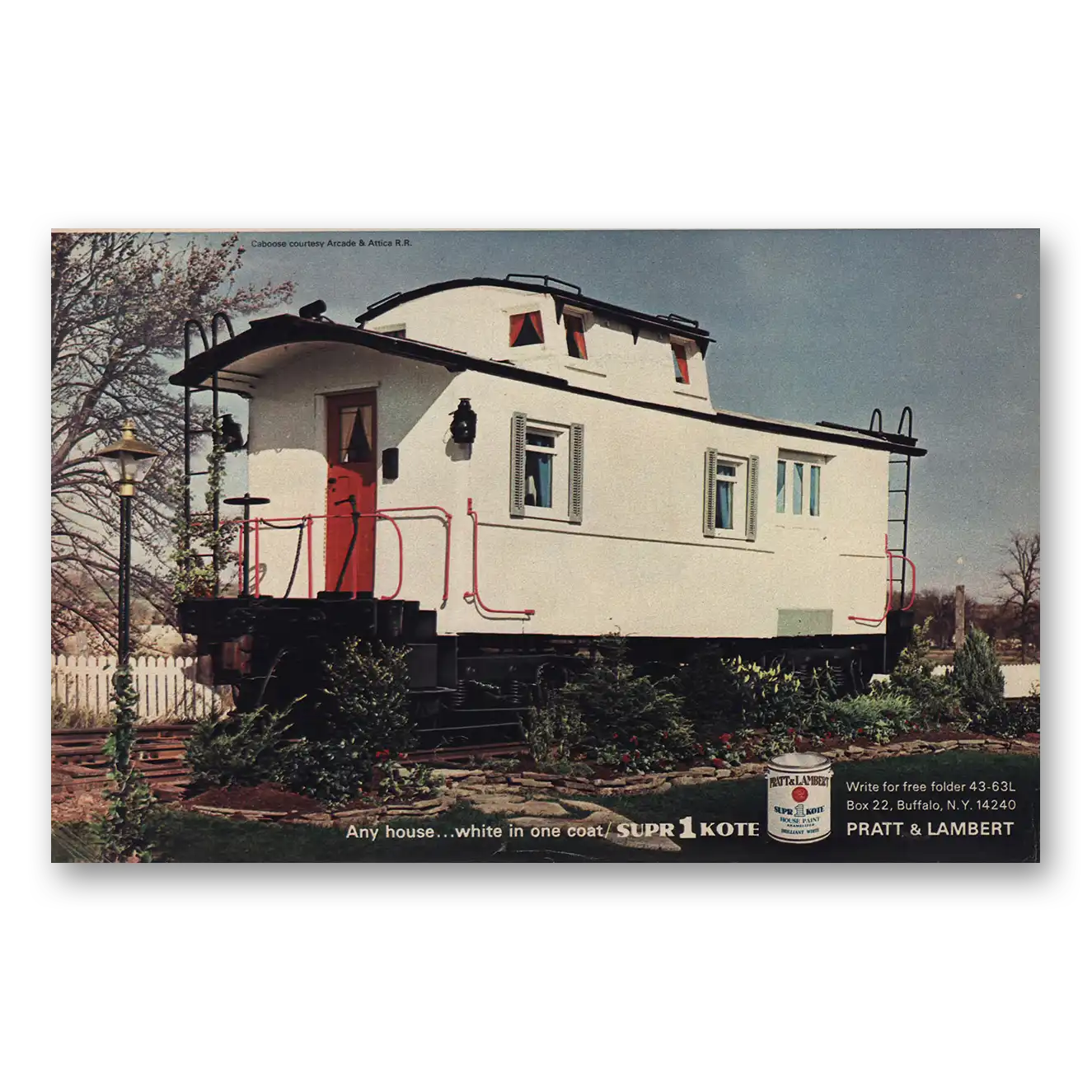 1968 Pratt & Lambert Supr1Kote Paint Print Ad | White One Coat