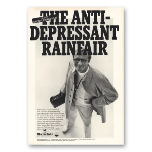 1968 Rainfair Raincoats Print Ad | Anti Depressant