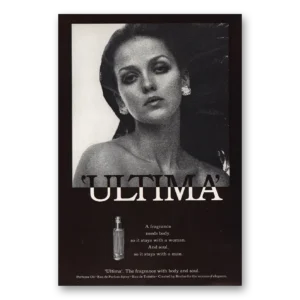 1968 Ultima Perfume Print Ad | Fragrance Needs Body