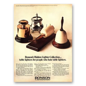 1968 Ronson Lighters Print Ad | Hidden Lighter