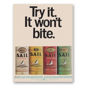 1968 Sail Pipe Tobacco Print Ad | Won't Bite