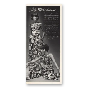 1968 Saks Fifth Avenue Print Ad | Quick Change Hostess Dress