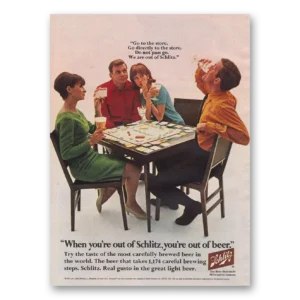 1968 Schlitz Beer Print Ad | Monopoly