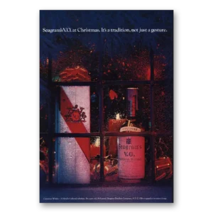 1968 Seagrams VO Whisky Print Ad | Christmas Tradition Not Gesture