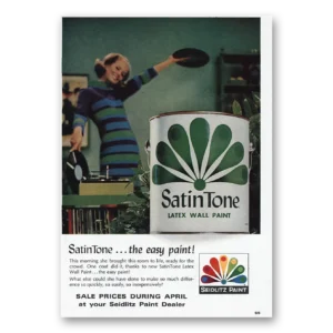 1968 Seidlitz Satin Tone Paint Print Ad | Easy Paint
