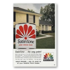 1968 Seidlitz Satin Tone Paint Print Ad | Latex House Paint