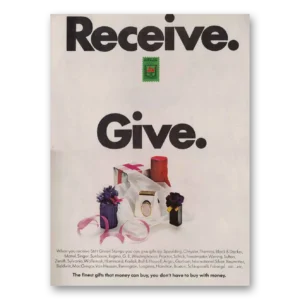 1968 S&H Green Stamps Print Ad | Receive Give