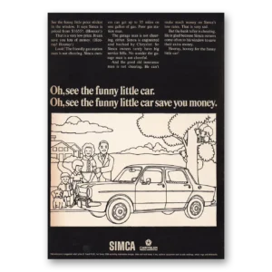 1968 Chrysler Simca Print Ad | Funny Little Car