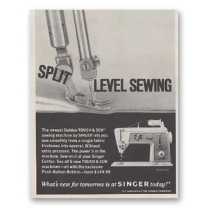 1968 Singer Sewing Machine Print Ad | Split Sewing