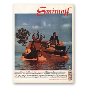 1968 Smirnoff Vodka Print Ad | Bloody Mary