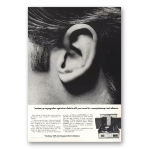 1968 Sony Print Ad | Contrary To Popular Opinion