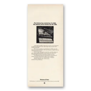 1968 Steinway Piano Print Ad | Started June 15
