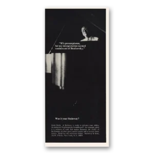 1968 Steinway Piano Print Ad | Brailowsky