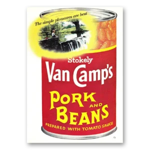 1968 Van Camps Pork and Beans Print Ad | Pork Beans