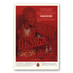 1968 Swarovski Print Ad | Costume Jewelry Award Winners