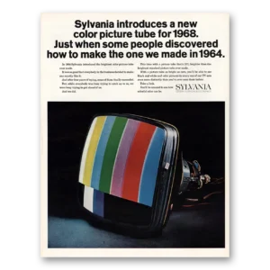 1968 Sylvania Televisions Print Ad | New Color