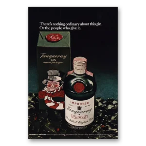 1968 Tanqueray Gin Print Ad | Nothing Ordinary Chirstmas