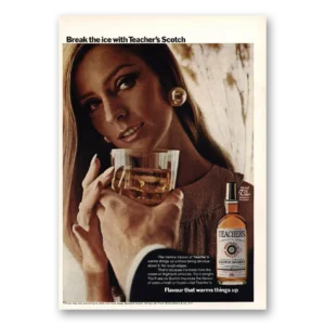 1968 Teachers Whisky Print Ad | Break Ice