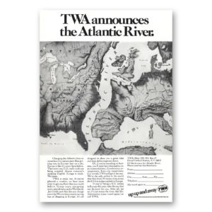 1968 TWA Airlines Print Ad | Atlantic River