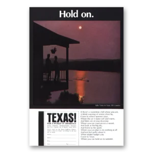 1968 Texas Print Ad | Hold On