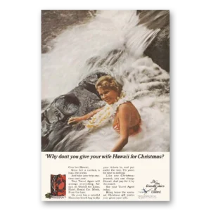 1968 United Airlines Print Ad | Hawaii Christmas