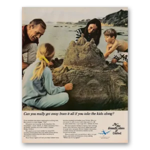 1968 United Airlines Print Ad | Get Away