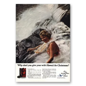 1968 United Airlines Print Ad | Give Your Wife Hawaii For Christmas