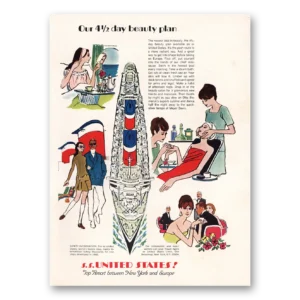 1968 United States Lines Print Ad | Beauty Plan