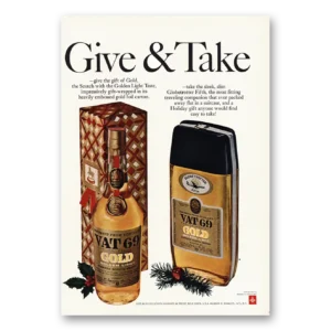 1968 VAT69 Print Ad | Give And Take