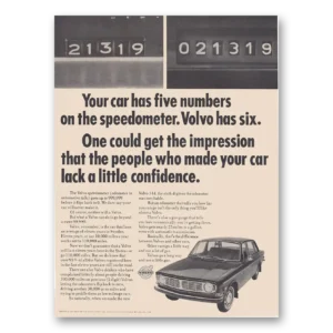 1968 Volvo Print Ad | Five Numbers