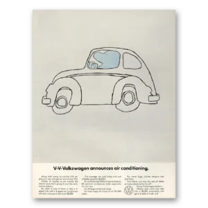 1968 Volkswagen Beetle Print Ad | Air Conditioning