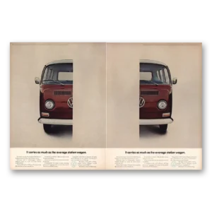 1968 Volkswagen Station Wagon Print Ad | Carries As Much