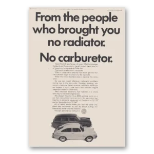 1968 Volkswagen Squareback Sedan Print Ad | No Radiator