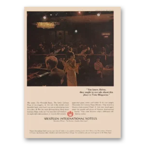 1968 Western International Hotels Print Ad | Westside Room