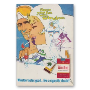 1968 Winston Cigarettes Print Ad | Flavor Your Fun