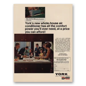 1968 York Air Conditioning Print Ad | Whole House