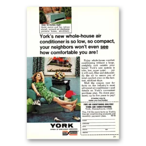 1968 York Air Conditioning Print Ad | Whole House