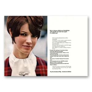 1969 American Airlines Print Ad | Linda Scruggs