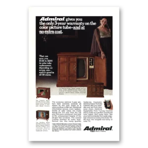 1969 Admiral Television Print Ad | Mediterranean Picture
