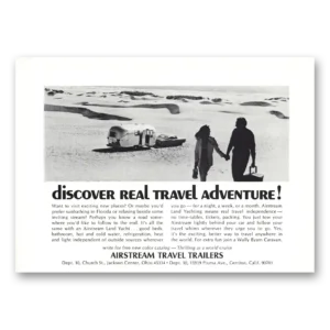 1969 Airstream Trailers Print Ad | Sand Dunes