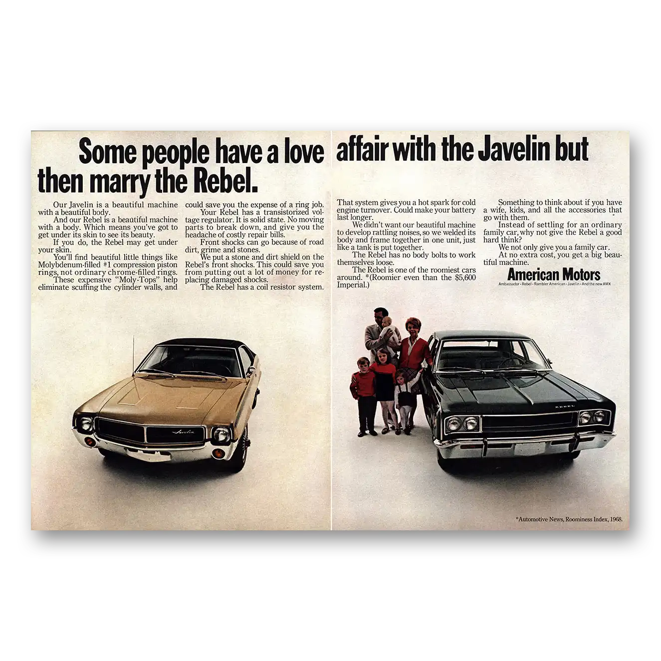 1969 AMC Javelin Print Ad | Love Affair