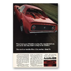 1969 Autolite Spark Plugs Print Ad | Autolite