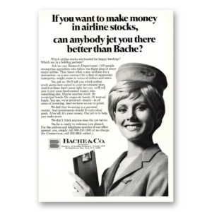1969 Bache & Co Print Ad | Airline Stocks