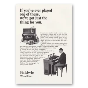 1969 Baldwin Home Organ Print Ad | Played One