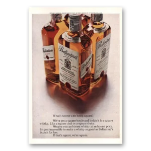 1969 Ballantines Ale Print Ad | Whats Wrong With Being Square