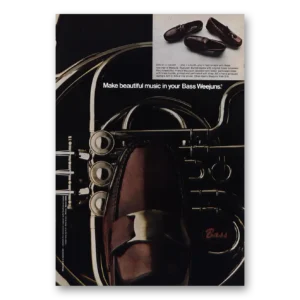 1969 Bass Shoes Print Ad | Weejuns Shoes