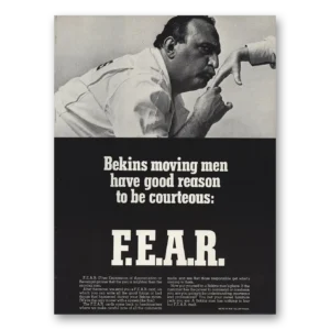 1969 Bekins Print Ad | Be Courteous