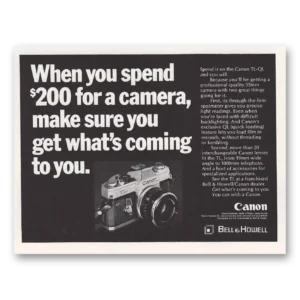 1969 Canon Camera Print Ad | Whats Coming