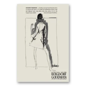 1969 Bergdorf Goodman Print Ad | Great Gabardine